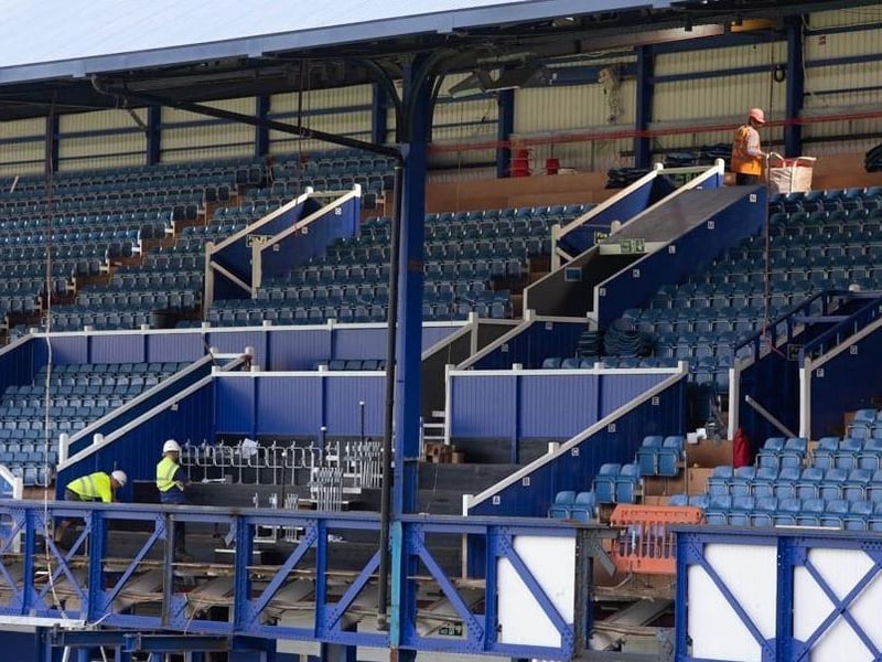Work took place in the press box and directors' box in the South Stand in 2022.