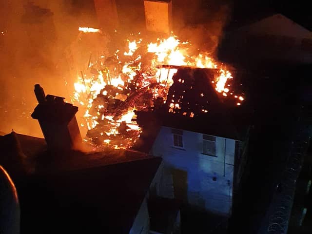 Flames tore through Anglesey Lodge in Gosport last month. Picture: Rob Gargaro
