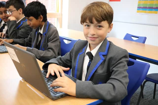 TPA student learns while using their One:One laptop device. Picture - Samuel Poole.