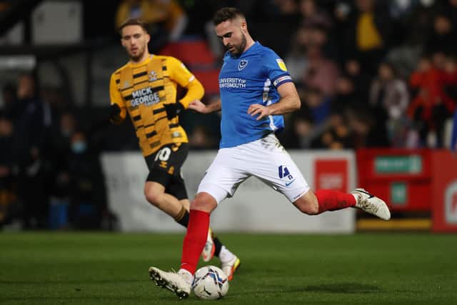 Clark Robertson was back for Pompey at Cambridge last night. (Photo by Julian Finney/Getty Images)