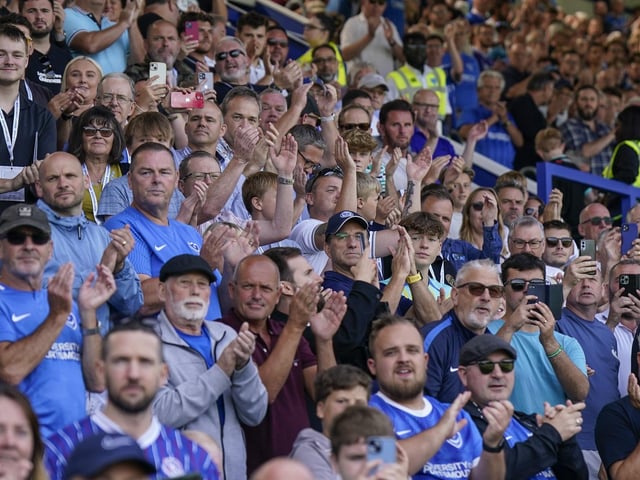 There was 18,124 home fans in attendance for Pompey's Fratton Park game against Luton.
