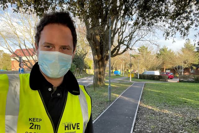 Stephen Morgan outside St James' Hospital.