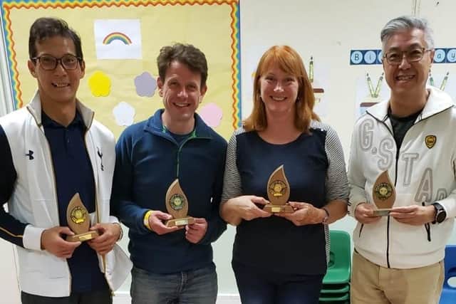 Emsworth Cygnets (from left) Wai Wong, Matthew Dennison, Amy Jones, Sam Yu