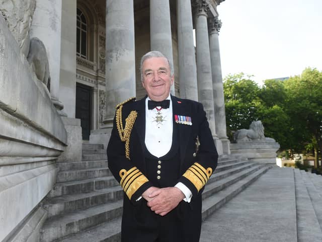 Pictured is: Admiral Lord West at a memorial event marking the 40th anniversary of the Falklands War in Portsmouth last year. Picture: Sarah Standing (170622-71)