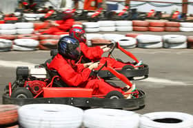 This is what Steve thought Mary would be doing on the go-kart track...