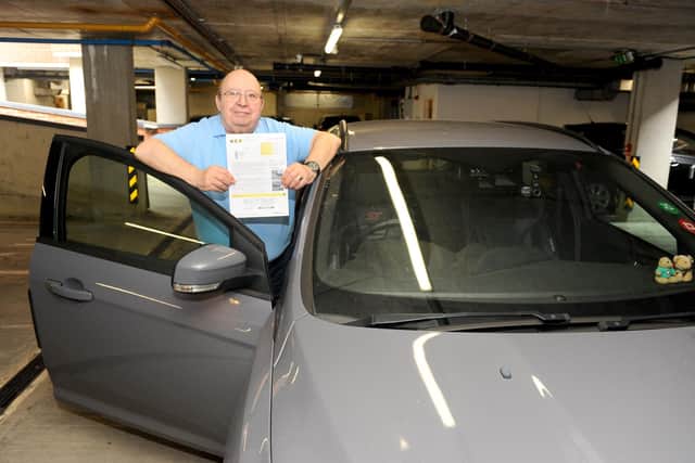 John Tollow (76) from Old Portsmouth, received a car parking notice from NCP car park in Crasswell Street, Portsmouth
Picture: Sarah Standing (050321-4367)