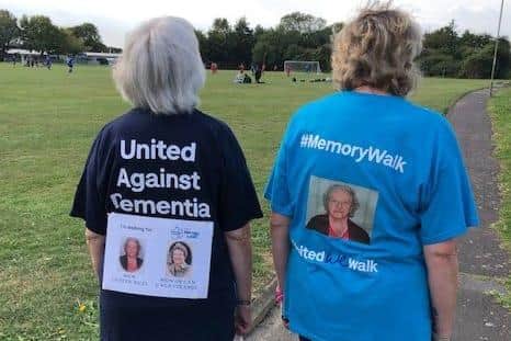 Wendy Strange left (dark blue t shirt) and Sandra Wyatt right (light blue t shirt) from Gosport