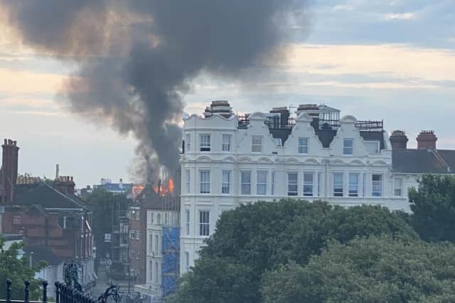 Fire in Kent Road, Southsea. Picture: Dan Peachey
