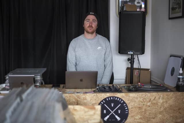 Alex Cave, who owns Nothing Ventured Vinyl, which has hit its first birthday in Southsea.