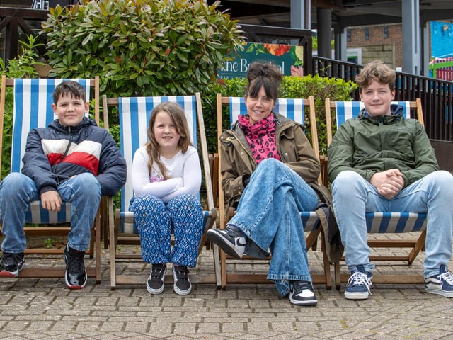 Visitors were treated to a Birds of prey display at Port Solent on Thursday, along with arts and craft for children.
Pictured - The Wiggett family from Selsey
Photos by Alex Shute