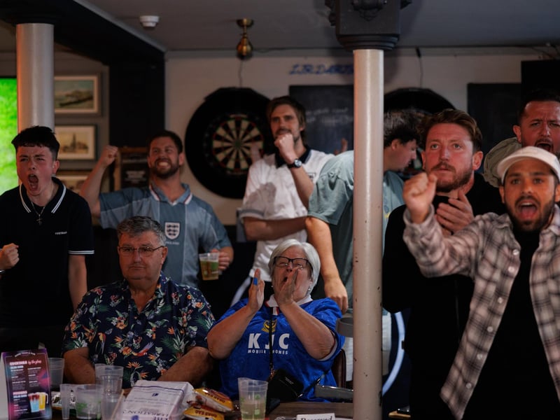 Fans watching England - Switzerland match at the Lord John Russell. Picture: Marcin Jedrysiak