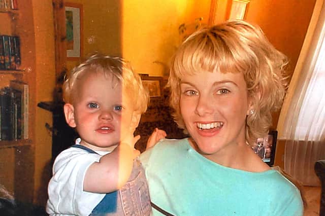 Becky and her son Dan in 2001.