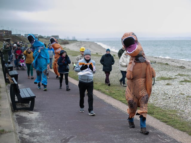 Graeme and Tommy were joined by friends and strangers on various days as they raised smiles around Gosport.