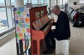 Portsmouth International Port director Mike Sellers at the Flying Bull Academy designed piano