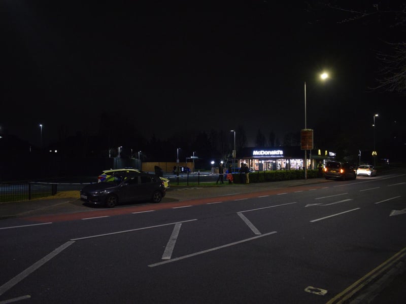 Police have cordoned off Cosham McDonald's as they investigate a serious incident.