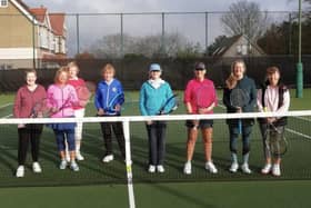 Lee 3rds v Avenue 4ths (from left): Michelle Voysey, Angela Bryson, Heulwen Newman, Claire Bownass, Deana Tarrant, Sarah Pearce, Jaqui Hyde, Steph Evans