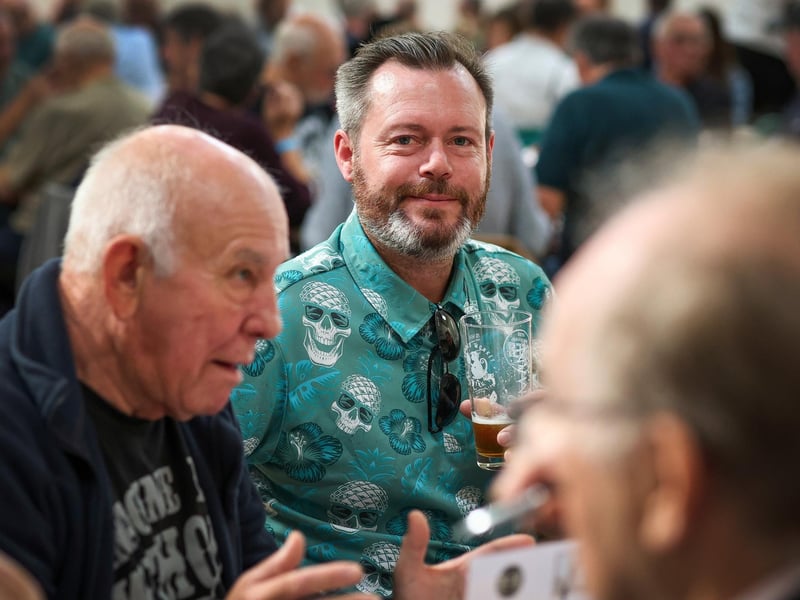 Kevin Palmer enjoys his beer. Wickham Beer Festival, Wickham Community CentrePicture: Chris  Moorhouse (051024-060)