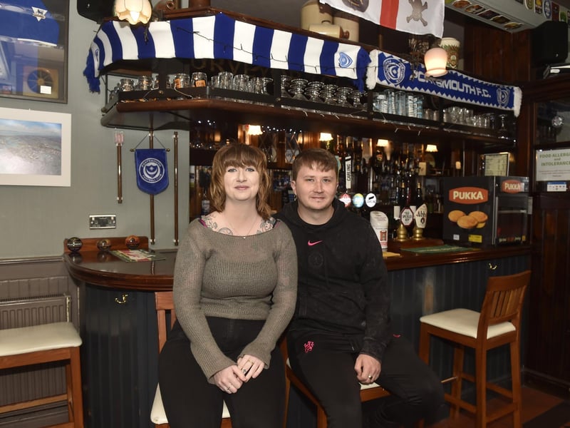 Heidi Bennett (29) and her partner Lewis Hind (29) have moved from Weymouth to Gosport to take over as the landlords of The Fox Tavern in North Street, Gosport, which is one of the oldest pubs in Gosport. Picture: Sarah Standing (240125-8690)