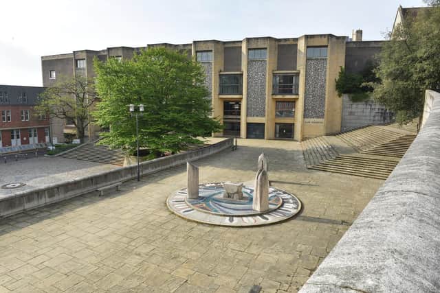 The jury heard Francois Olwage had two condoms, a bottle of lubricant and a packet of Tadalafil erectile dysfunction tablets in his bag when he was arrested. Pictured: Winchester Crown Court. Picture: Solent News & Photo Agency.