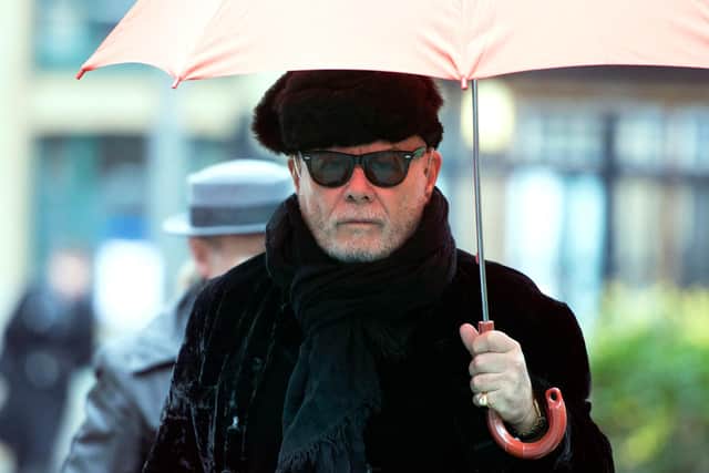 Former pop star Gary Glitter, real name Paul Gadd, arrives at Southwark Crown Court in London, during his trial over historic sex abuse charges dating back to 1970s on Thursday February 5, 2015. Picture: Anthony Devlin/PA Wire