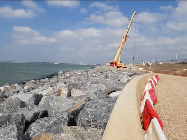 Work is ongoing to create the 'Theatre of the Sea'