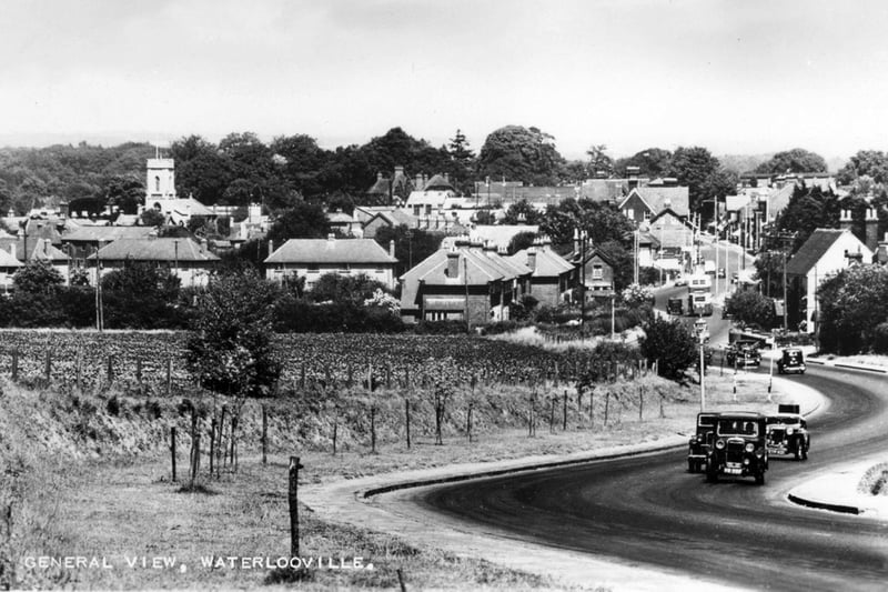 Looking north over Waterlooville in the late 1930's. No street lighting to speak of.