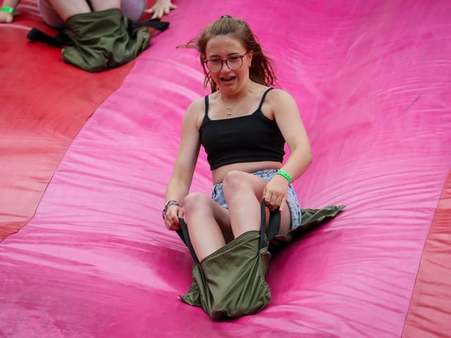 Pictured - Youngsters enjoying the entertainment on offer. Photos by Alex Shute.