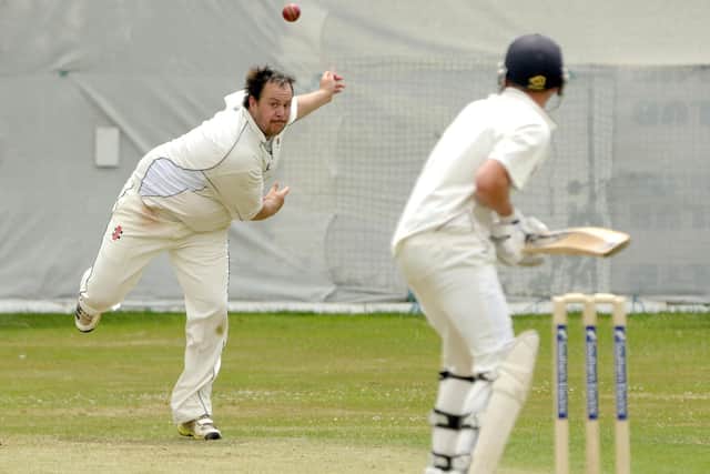 Jon Hudson took two early wickets for Waterlooville in their victory over Fawley. Pic: Mick Young.