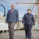 Duncan, Ann and Liam, three of the participants of the film onboard HMS Warrior