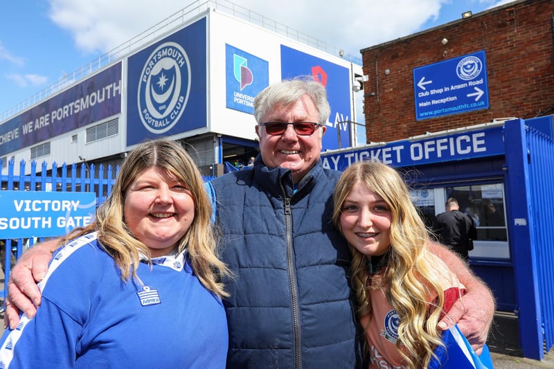 Pompey fans before the last home game of the season, Portsmouth v Wigan Athletic, at Fratton Park, PortsmouthPicture: Chris  Moorhouse