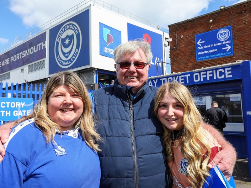 Pompey fans before the last home game of the season, Portsmouth v Wigan Athletic, at Fratton Park, PortsmouthPicture: Chris  Moorhouse