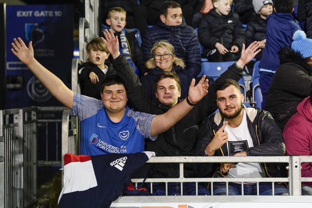 Pompey were cheered on by 19,140 home fans during their 3-1 win against Cambridge United on Tuesday night