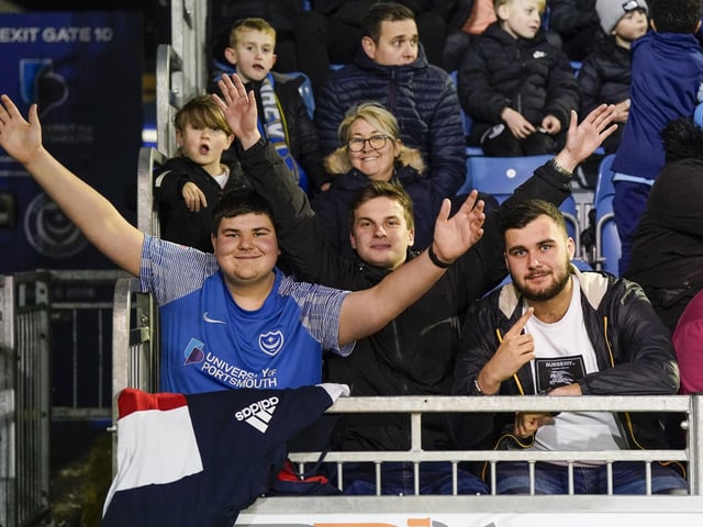 Pompey were cheered on by 19,140 home fans during their 3-1 win against Cambridge United on Tuesday night