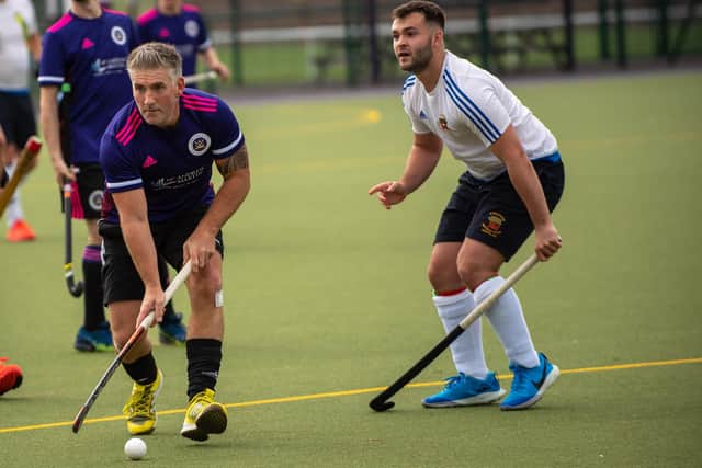 Stu Avery, left, scored four times in the first half as Portsmouth thrashed Basingstoke 2nds 9-0. Picture: Vernon Nash