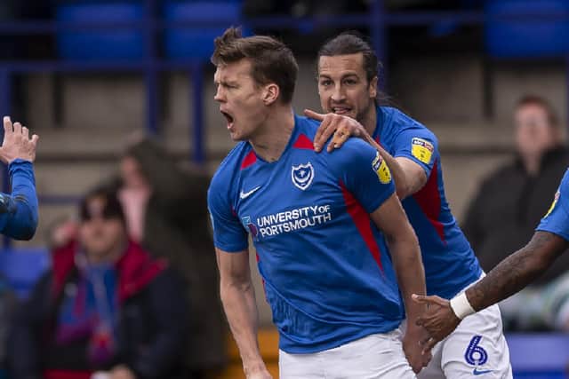 Sean Ragett celebrates scoring at Tranmere. Picture: Daniel Chesterton/phcimages.com