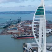 HMS Prince of Wales departure from Portsmouth was delayed. Pic: Marcin Jedrysiak