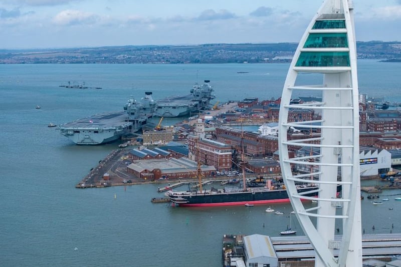 HMS Prince of Wales departure from Portsmouth was delayed. Pic: Marcin Jedrysiak