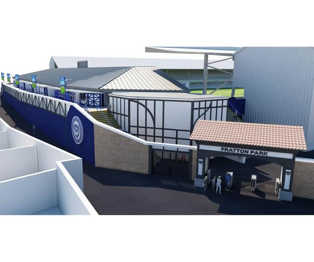 How the north-east corner will took in the proposed Milton end redevelopment. Picture: Portsmouth Football Club