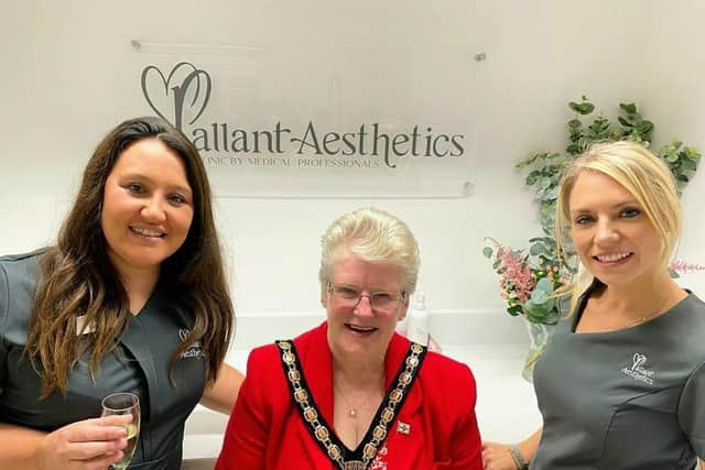 Left to right: Kellie Grieves, cllr Rosy Raines, and Jo Mifsud