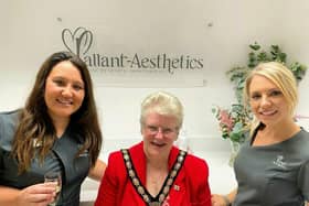 Left to right: Kellie Grieves, cllr Rosy Raines, and Jo Mifsud