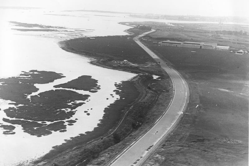 An aerial view of Eastern Road before the construction works, 1936. The News PP4204