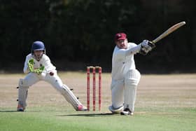 Ian Stobbs of Locks Heath in batting action against Fareham and Crofton 2nds. Picture: Neil Marshall