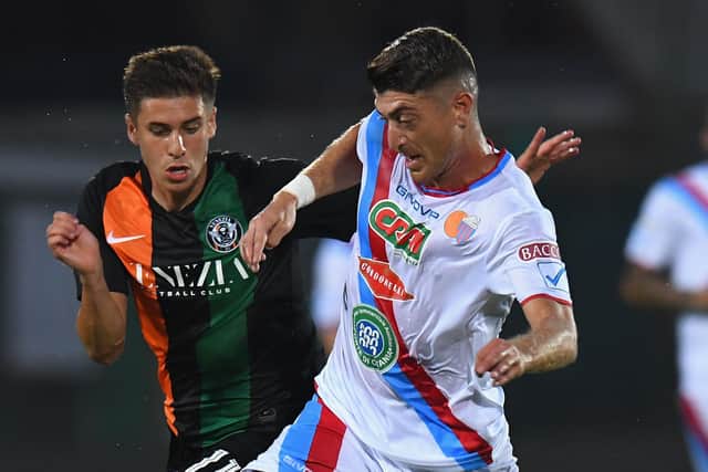 Harvey St Clair, left, has made 23 appearances for Serie B side Venezia. Picture: Alessandro Sabattini/Getty Images