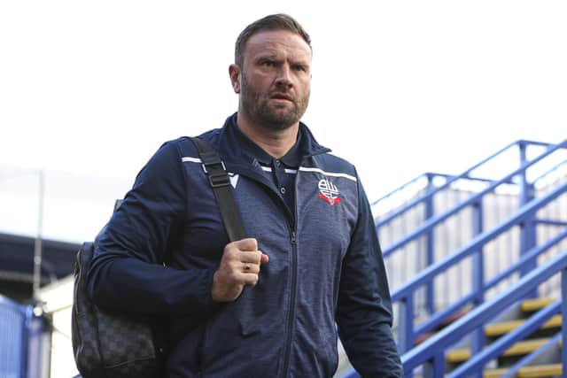 Bolton Wanderers boss Ian Evatt has credited John Marquis’ decisive goal yesterday to mistakes from his players. Picture: Kieran Cleeves/PA Wire.