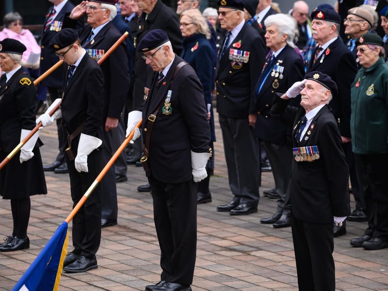 Pictured is: During the two minute silence
Picture: Keith Woodland (121121-81)