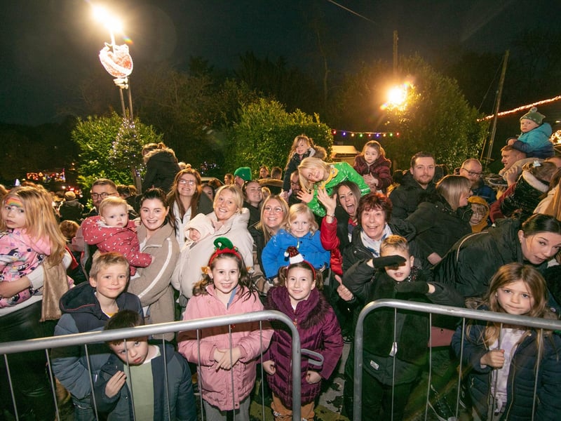 Excited children waiting to see Father Christmas.