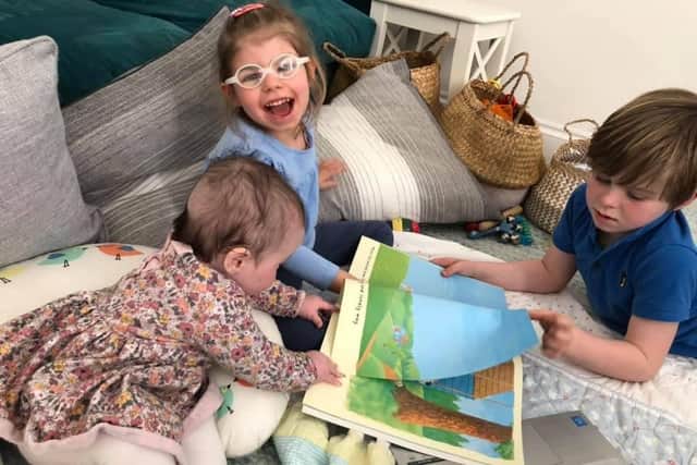 Five-year-old Ivy Plested is part of the family at Fareham's Rainbow Centre, and spends time there with older brother Oliver and baby sister Flora