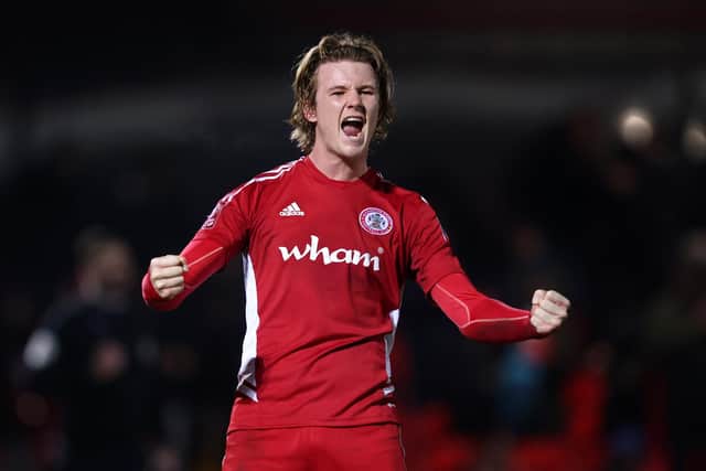 Portsmouth-born Accrington midfielder Tommy Leigh has 11 goals in 42 appearances this season Piccture: George Wood/Getty Images