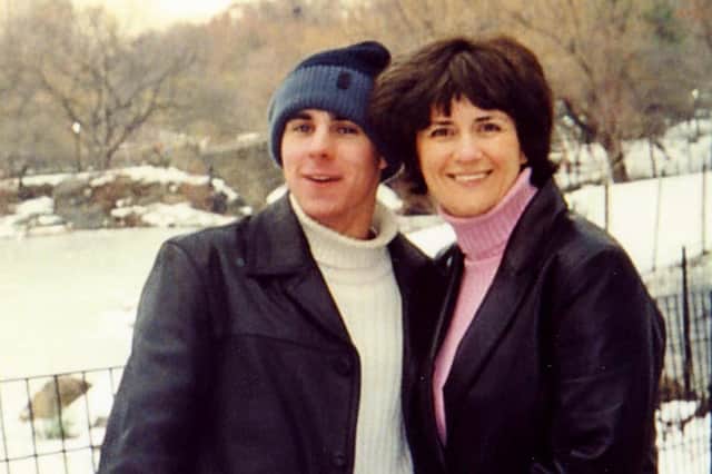 Christine Lord and son Andrew Black on holiday in New York