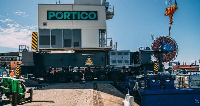Portico, Portsmouth's international cargo operator, is one of the few UK ports capable of managing the largest loads, following the arrival of a new 432-tonne mobile harbour crane. Picture: Portsmouth City Council